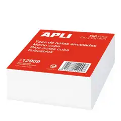 Material TACO NOTAS APLI PAPEL ENGOMADO 100X100 MM. 500 HOJAS (12909)