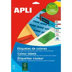 Material ETIQUETA APLI 105X37 COLOR AMARILLO 100H 12976