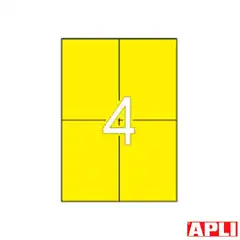 Material ETIQUETA APLI 105X148 COLOR AMARILLO 20H 12991