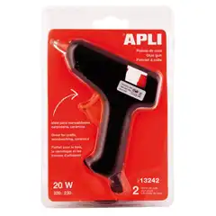 Material PISTOLA DE COLA APLI 20W + 2 BARRAS (13242)