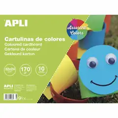 BLOC CARTULINAS 32X24CM 10H COLORES SURTIDOS APLI REF. 12459