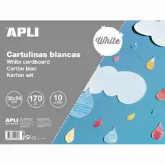 BLOC CARTULINAS 32X24CM 10H BLANCO APLI REF. 11297