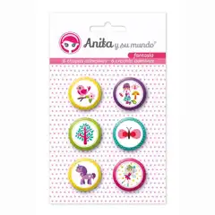 PACK6 CHAPAS ADHES. FANTASIA 25MM GRAFOPLAS REF.37010216
