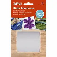 CINTA ADHESIVA AMERICANA BLANCO 2,5MX50MM APLI REF. 11744
