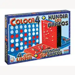 Material JUEGOS DE MESA FALOMIR -CUATRO EN LINEA + ATAQUE NAVAL 26123