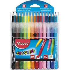 Material ESTUCHE 12 ROTULADORES JUNGLE Y 15 LAPICES MAPED