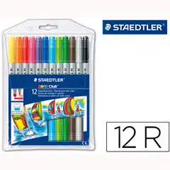 ROTULADORES STAEDTLER NORIS CLUB DOBLE PUNTA 12 COLORES (320NWP12) 52787