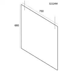 MAMPARA DE TECHO 750x680 PARA PROTECCION DE METACRILATO TRANSPARENTE REF. 32224MTP MAMPARA DE TECHO 750x680 PARA PROTECCION DE METACRILATO TRANSPARENTE REF. 32224MTP