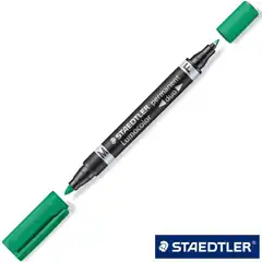 Material ROTULADOR STAEDTLER LUMOCOLOR DOBLE PUNTA PERMANENTE VERDE (348-5)