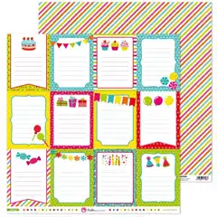 PACK5 PAPEL SCRAP 12x12TARJETAS FIESTA! GRAFOPLAS REF.37019137
