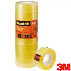 CINTA SCOTCH® TORRE 8 ROLLOS TRANSPARENTE 33 M. X 19 MM. 3M (FT510097270) 45343