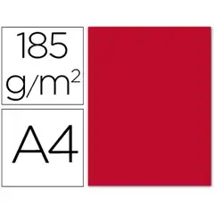 CARTULINA A4 185G IRIS ROJO C200040162 54747