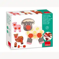 JUEGO GOULA DIDACTICO ENROSCA Y JUEGA ANIMALES GRANJA 62808