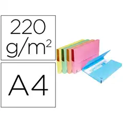 Material SUBCARPETA CARTULINA LUSTRADA CON BOLSA EXACOMPTA A4 COLORES SURTIDOS 220 GR 63281
