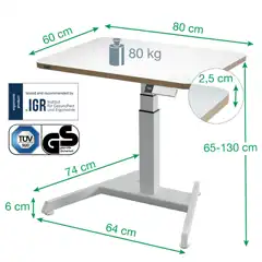 MESA ELEVABLE ELÉCTRICA PEQUEÑA LEITZ ERGO 65340001