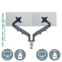 BRAZO PARA MONITOR DUAL LEITZ ERGO SPACESAVING 65370089 BRAZO PARA MONITOR DUAL LEITZ ERGO SPACESAVING 65370089