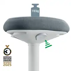 TABURETE ACTIVE COMFORT ALTO LEITZ ERGO 65450085