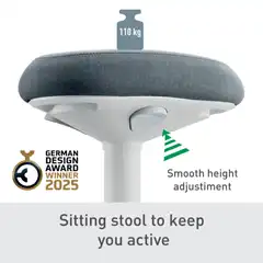 TABURETE ACTIVE COMFORT ALTO LEITZ ERGO 65450085