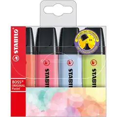 ESTUCHE STABILO BOSS 4 UDS1 PASTEL 3 INTENSOS COLORES (70/4-3) 156907