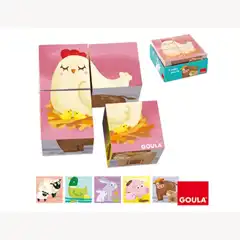 PUZZLE DISET 4 CUBOS GRANJA 71741