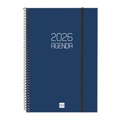 AGENDA ESPIRAL FINOCAM OPAQUE E11 SV VERTICAL AZUL CATALAN