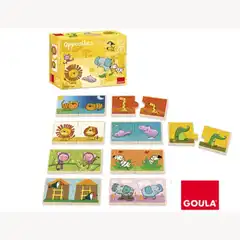 PUZZLE GOULA MADERA 20 PIEZAS CONTRARIOS LEO EL REY DE LA SELVA 78115