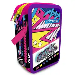 PLUMIER TRIPLE GIRL 3 COMPARTIMENTOS RELLEN MITAMA