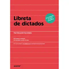 LIBRETA DE DICTADOS SECUNDARIA ROJO ADDITIO REF. D122_RO