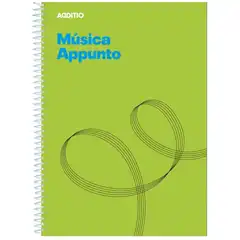 Material CUADERNO DE MÃSICA APPUNTO VERDE ADDITIO REF. M12_VE