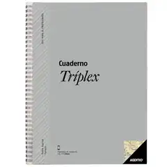CUADERNO TRÍPLEX PROFESORADO GRIS ADDITIO REF. P192_GR 59476