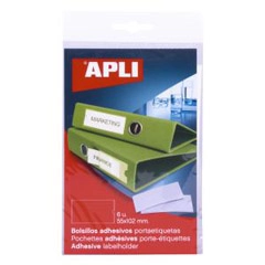 BOLSILLOS PORTAETIQ 55X102 AUTOADHES BLISTER APLI 02614
