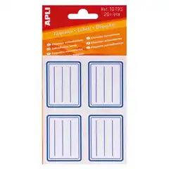 Material BLISTER ESCOLAR AZUL 38X 50 MM20 UDS APLI REF. 10195
