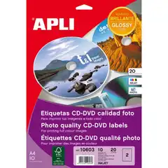 Material BLISTER ETIQUETAS CD CALID. FOTO 10H APLI REF. 10603