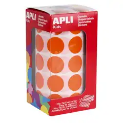 Material ROLLO GOMETS REDONDOS 20,0 NARANJA ROLLO APLI REF. 11488