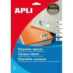 Material BLISTER INKJET LASER COPIADORA OPACA 70,0X 37,0 20H APLI REF. 11708