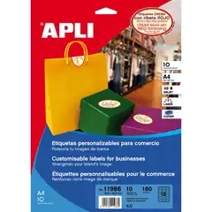 Material BLISTER INKJET LASER COPIADORA CREMA RI63,5X 42,3 10H APLI REF. 11986
