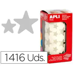 ROLLO GOMETS ESTRELLA 19,5MM PLATA APLI REF. 12045