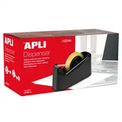 PORTA CINTA ADHESIVA NEGRO 33/66 M. APLI REF. 13741