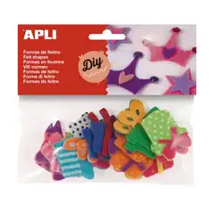 Material BLISTER FORMAS FIELTRO REGALO 18 U APLI REF. 13784