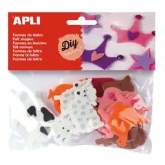 BLISTER FORMAS FIELTRO ANIMALES 18U APLI REF. 13785