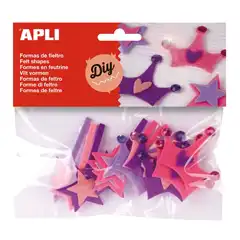 Material BLISTER FORMAS FIELTRO VARITA PRINCESA 12 U APLI REF. 13786