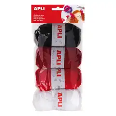 PACK OVILLOS DE LANA TONOS ROJOS 4U.50G. APLI REF. 14091