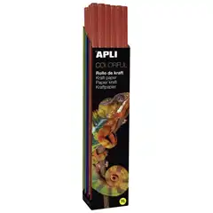 Material ROLLO PAPEL KRAFT 1 X 10M. ROJO APLI REF. 14432