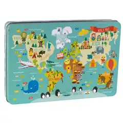 CAJA PUZLE MAPA MUNDI MARTINA HOGAN 24U APLI REF. 14550