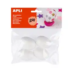 Material BLISTER HUEVOS POREXPAN 50MM 4U APLI REF. 14798