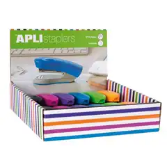 Material EXPOSITOR GRAPADORAS OFFICE/HOME 6 COLORES 12U APLI REF. 14939