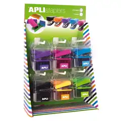 Material EXPOSITOR GRAPADORAS POCKET 6 COLORES 18U APLI REF. 14946