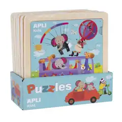 EXPOSITOR PUZLES MADERA TRANSPORTES 9U APLI REF. 15182