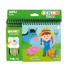 BLOC DIBUJOS + CERA LA GRANJA 1U APLI REF. 15206