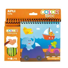 BLOC DIBUJOS + CERA TRANSPORTES 1U APLI REF. 15207